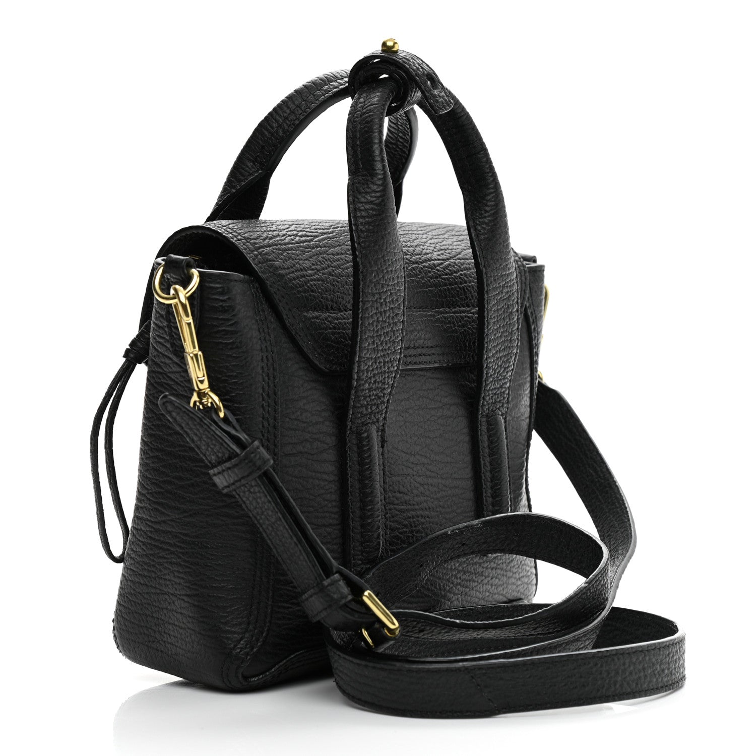 3.1 Phillip Lim Textured Calfskin Mini Pashli Satchel Black 3 of 13