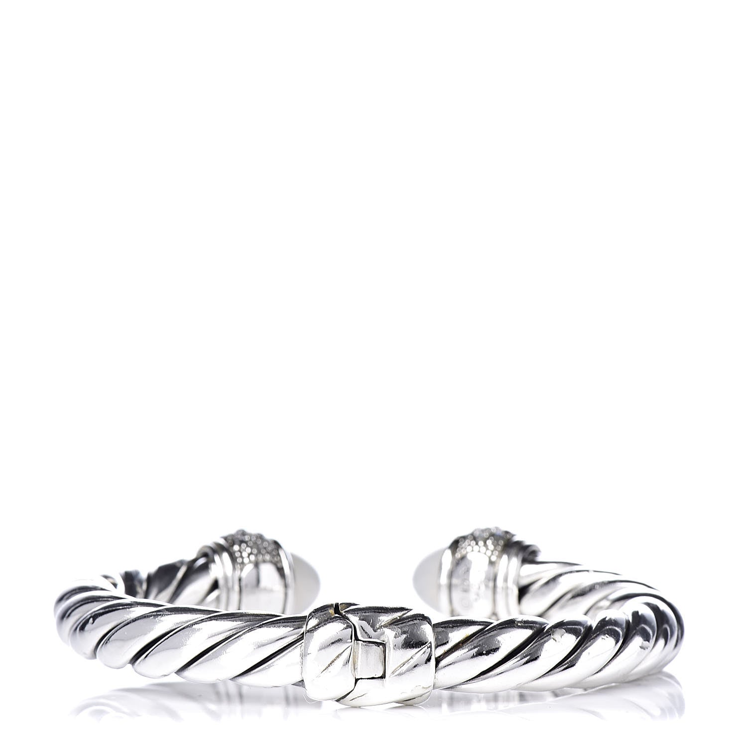 David Yurman Sterling Silver Moon Quartz Blue Moonstone 10mm Cable Renaissance Bracelet 3 of 4