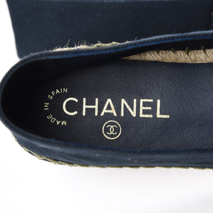 Chanel Fabric CC Espadrilles 40 Blue Green 5 of 8