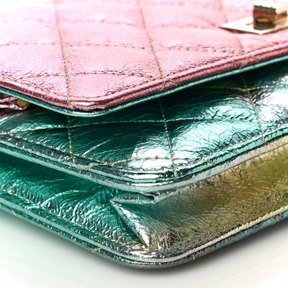 Chanel Metallic Goatskin Quilted 2.55 Reissue Wallet on Chain WOC Multicolor 10 of 12
