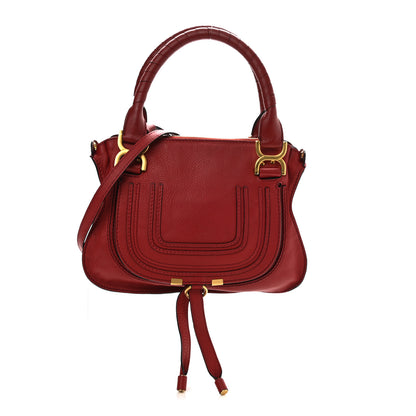Chloe Calfskin Small Marcie Satchel Dahlia Red 1 of 8