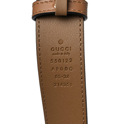 Gucci Calfskin Zumi 30mm Belt 85 34 Friky Taupe 3 of 4