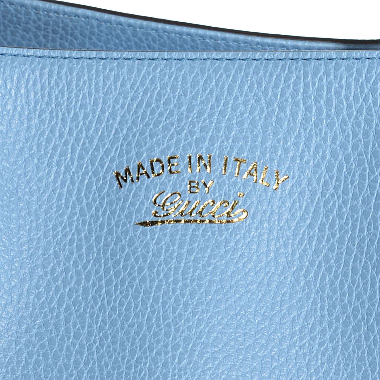 Gucci Dollar Calfskin Medium Swing Tote Mineral Blue 7 of 7