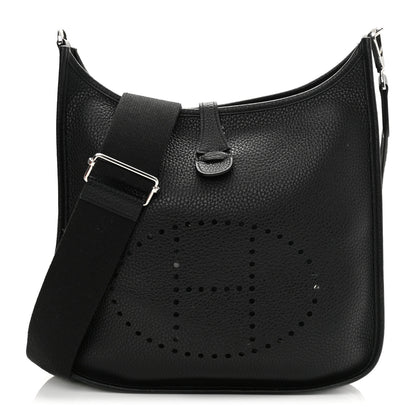 Hermes Taurillon Clemence Evelyne III PM Black 1 of 11