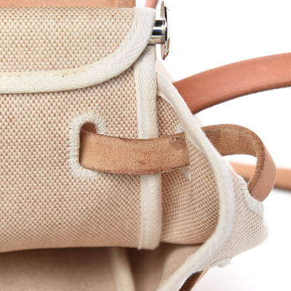 Hermes Toile Vache Calfskin Herbag 30 PM Backpack Natural 17 of 26