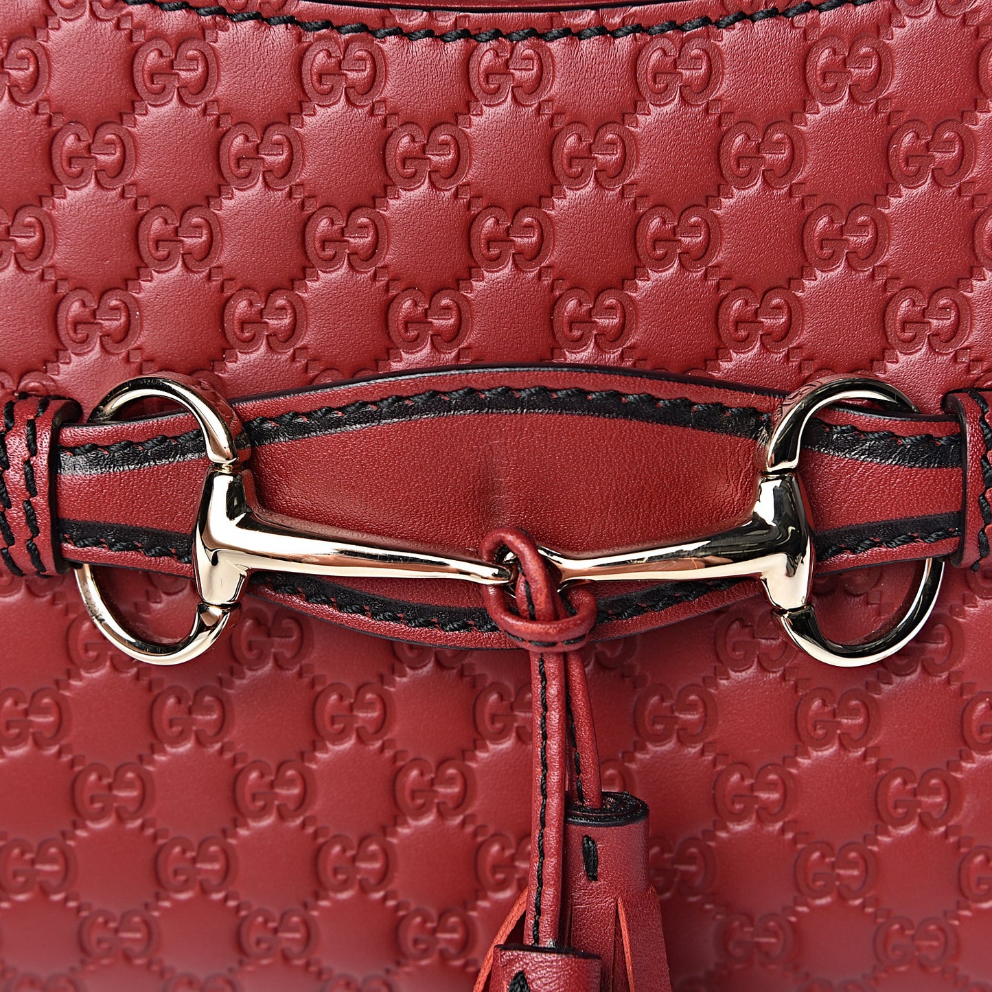 Soft Microguccissima Mini Emily Chain Shoulder Bag Rosso