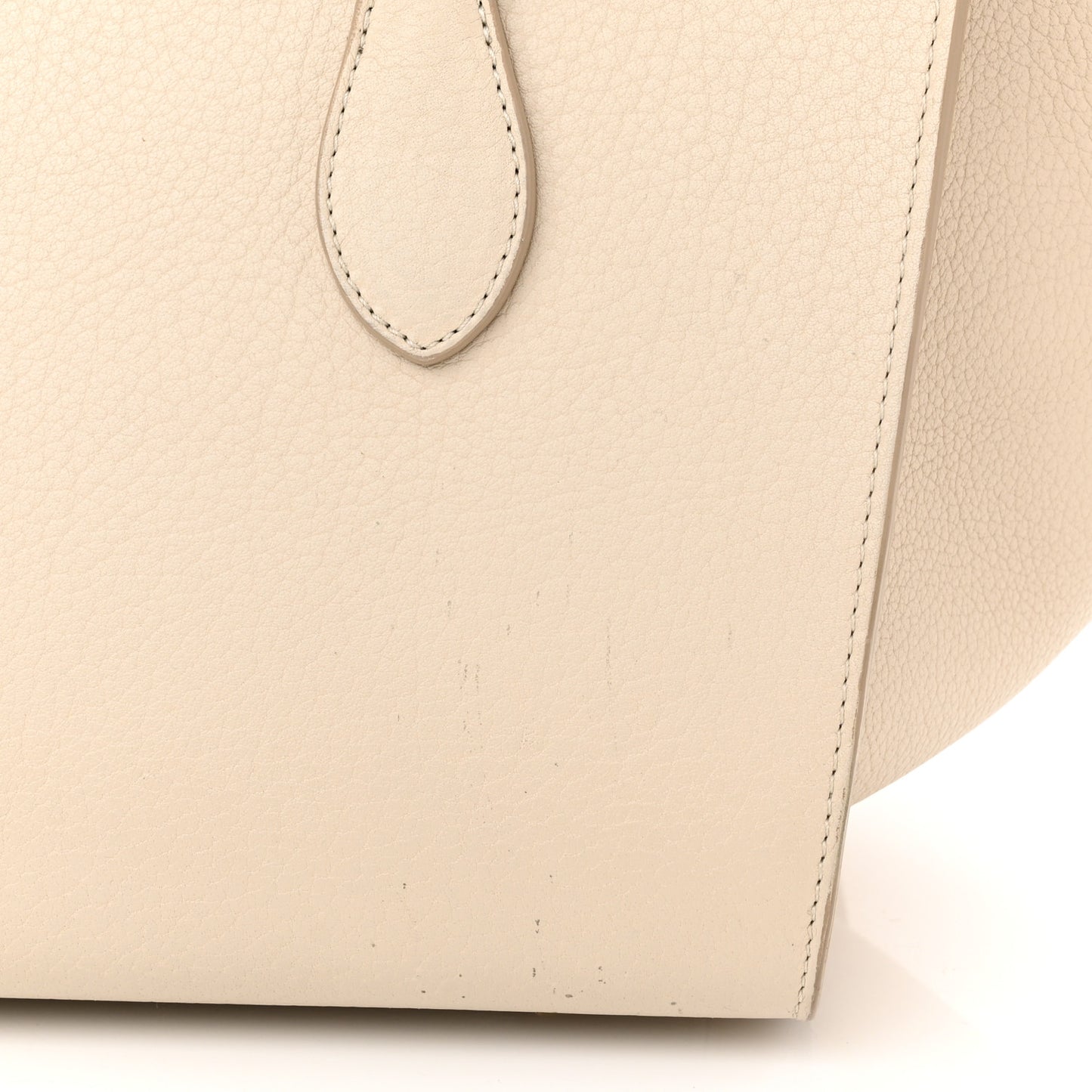 Crisped Calfskin Mini Tie Knot Tote Chalk