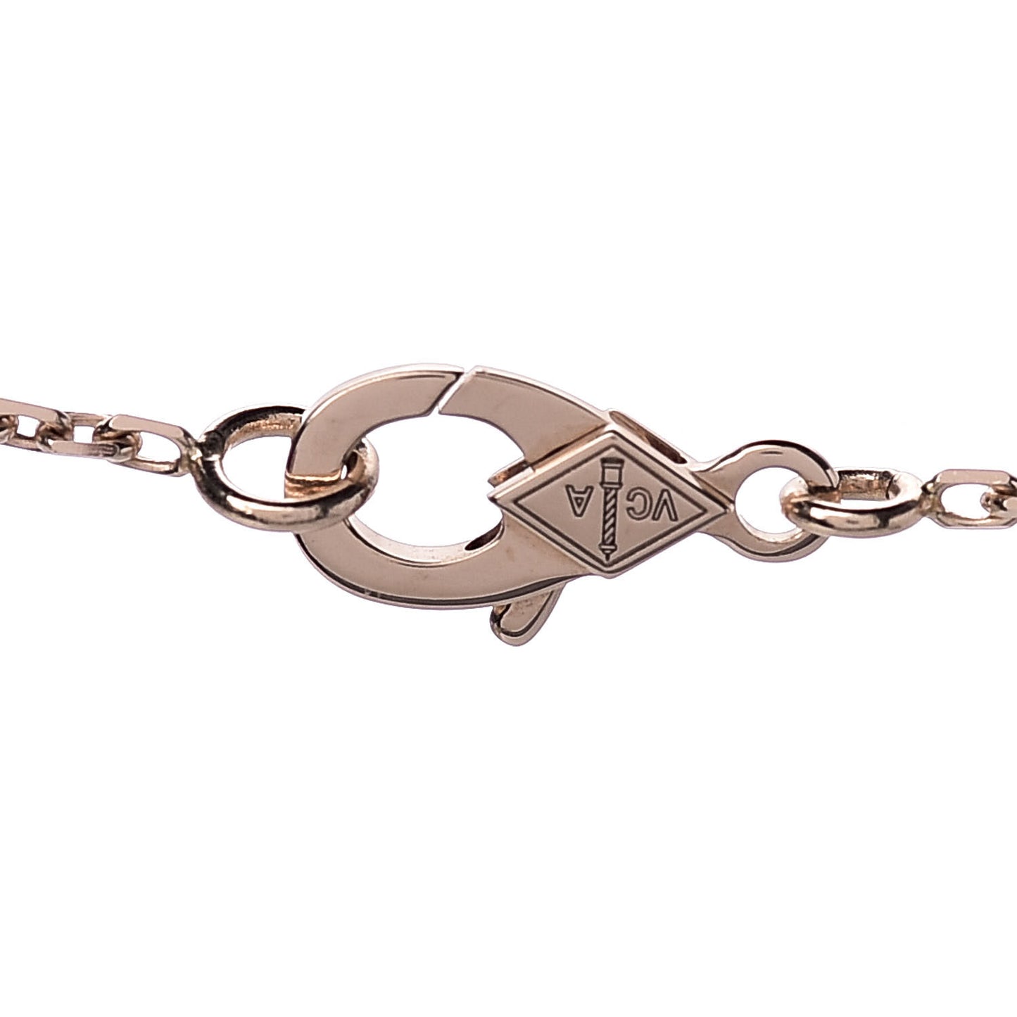 18K Rose Gold Mother of Pearl Magic Alhambra Pendant Necklace