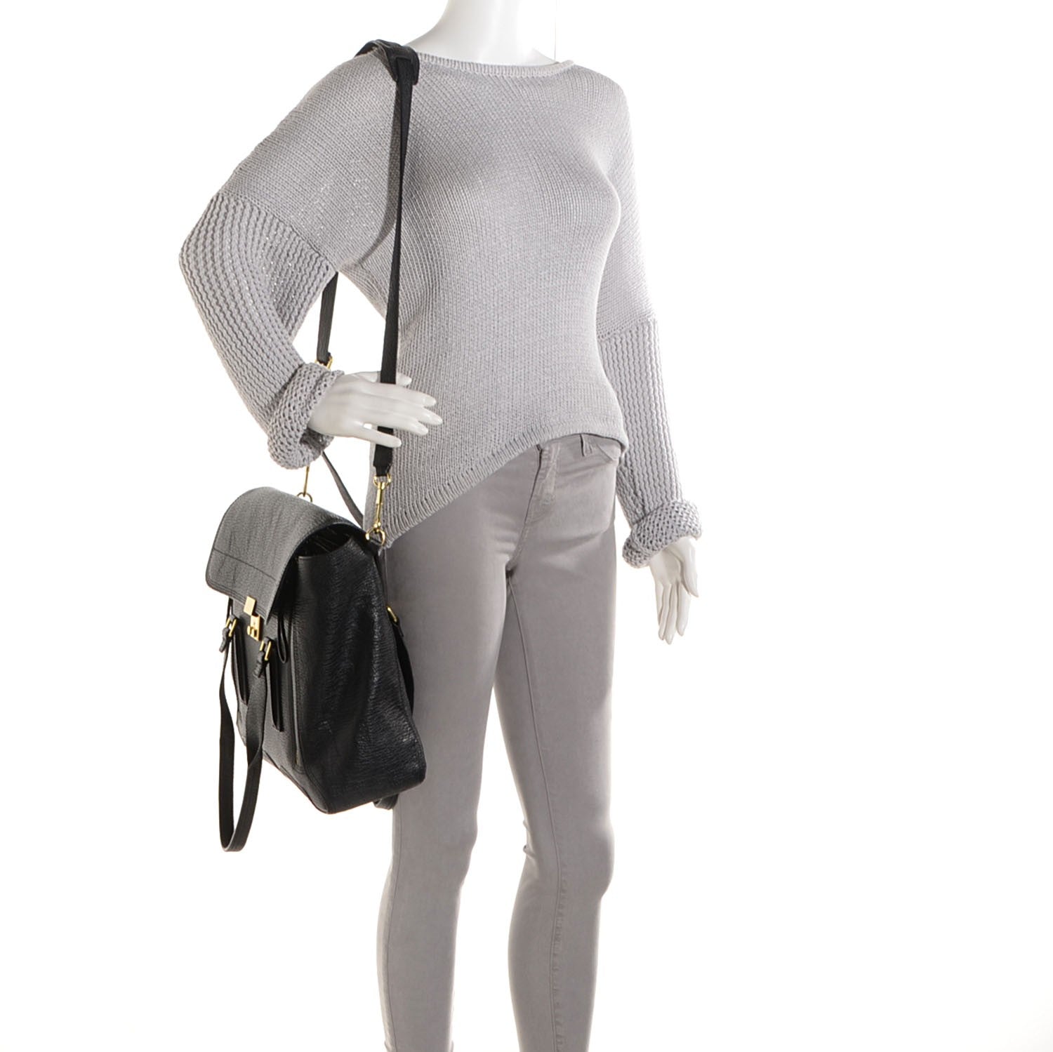 3.1 Phillip Lim 3.1 Leather Large Pashli Satchel Black 2 of 9