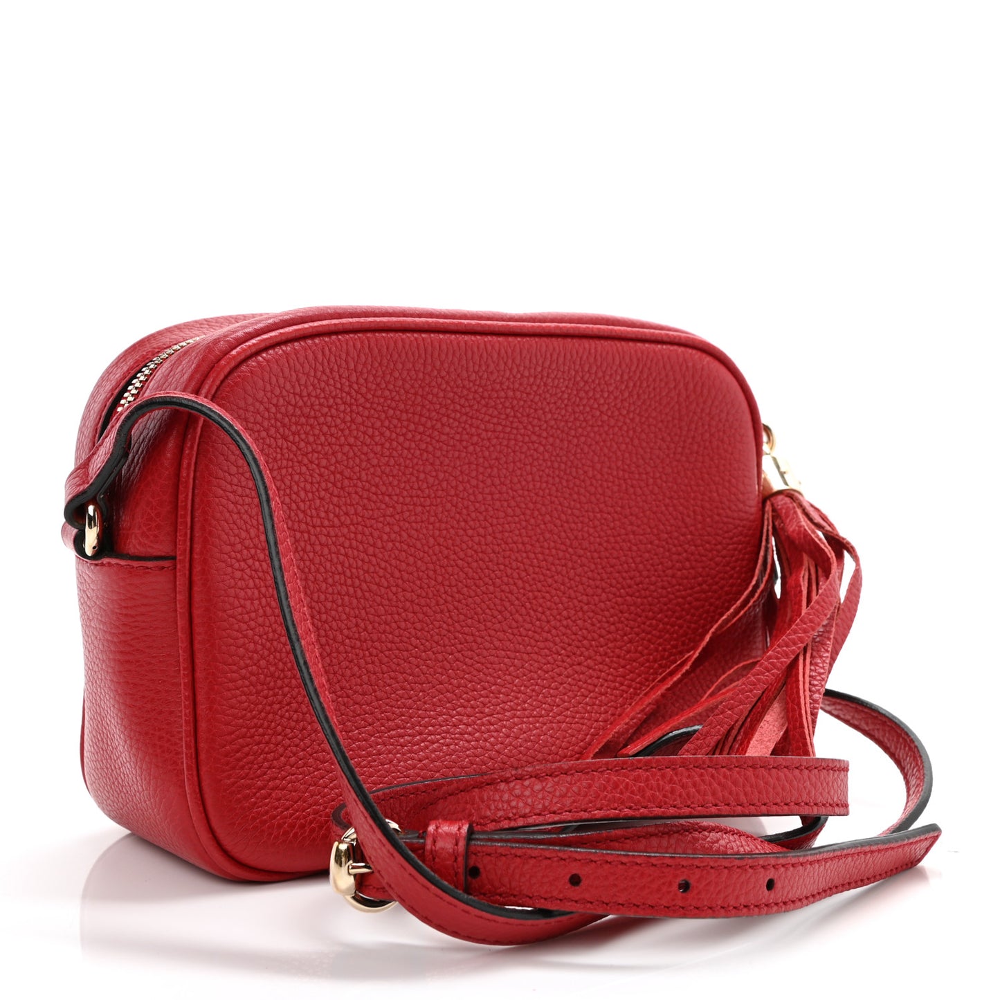 Pebbled Calfskin Small Soho Disco Bag Tabasco Red