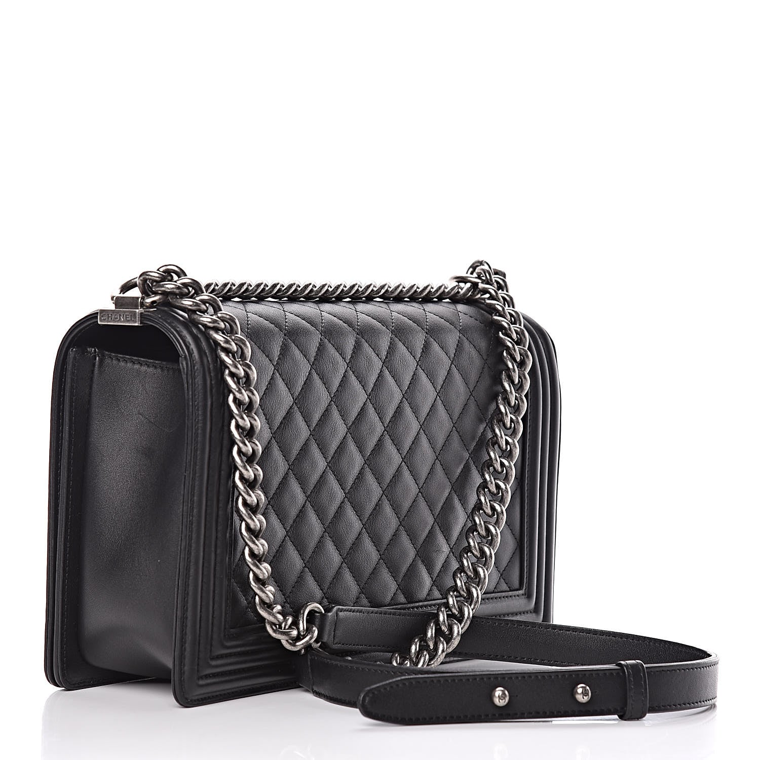 Chanel Calfskin Quilted New Medium Boy Flap Black 3 of 11