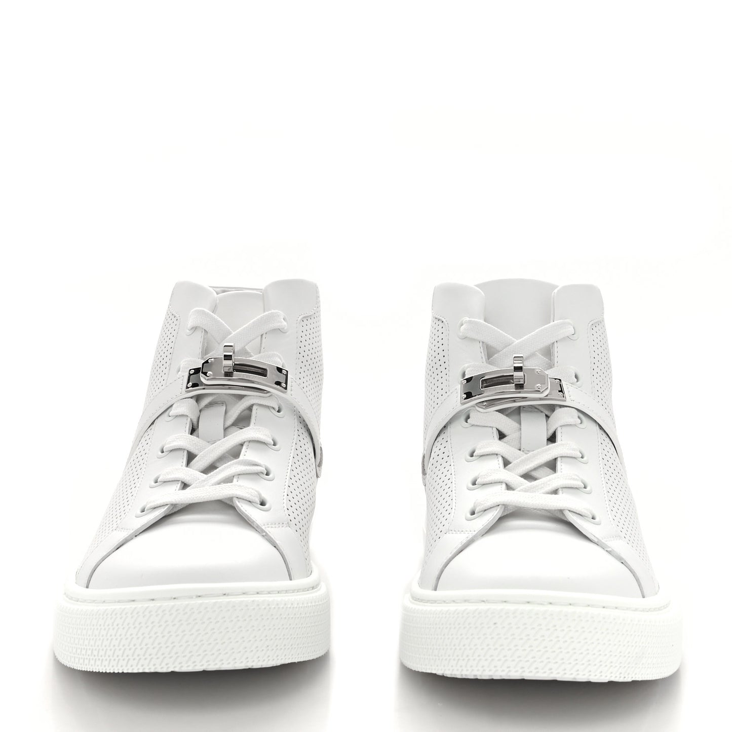 Calfskin Perforated Daydream Sneakers 39 White