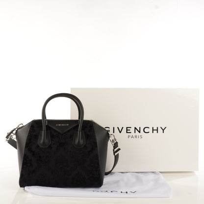 Givenchy Calfskin Velvet Small Devoree Antigona Black 5 of 9