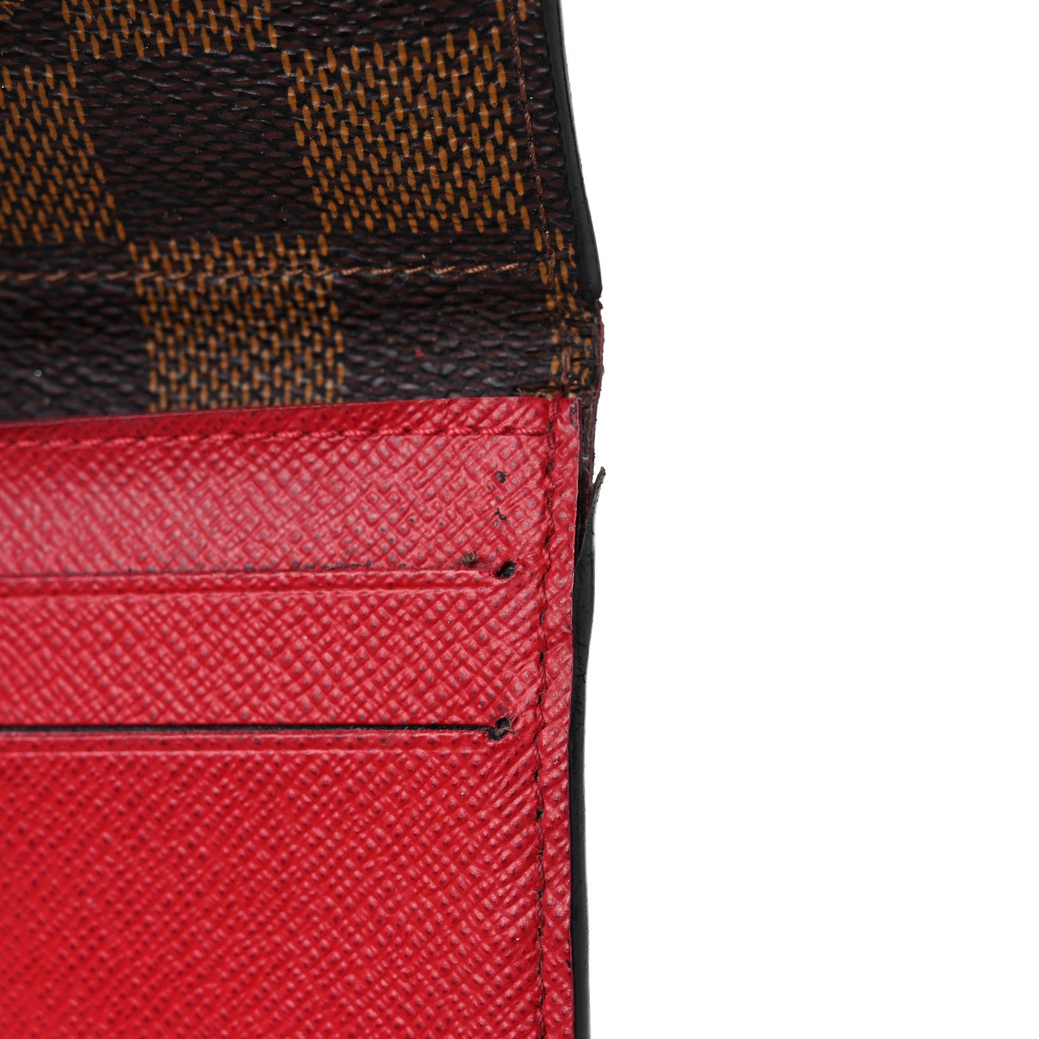 Louis Vuitton Damier Ebene Josephine Wallet Red 13 of 17