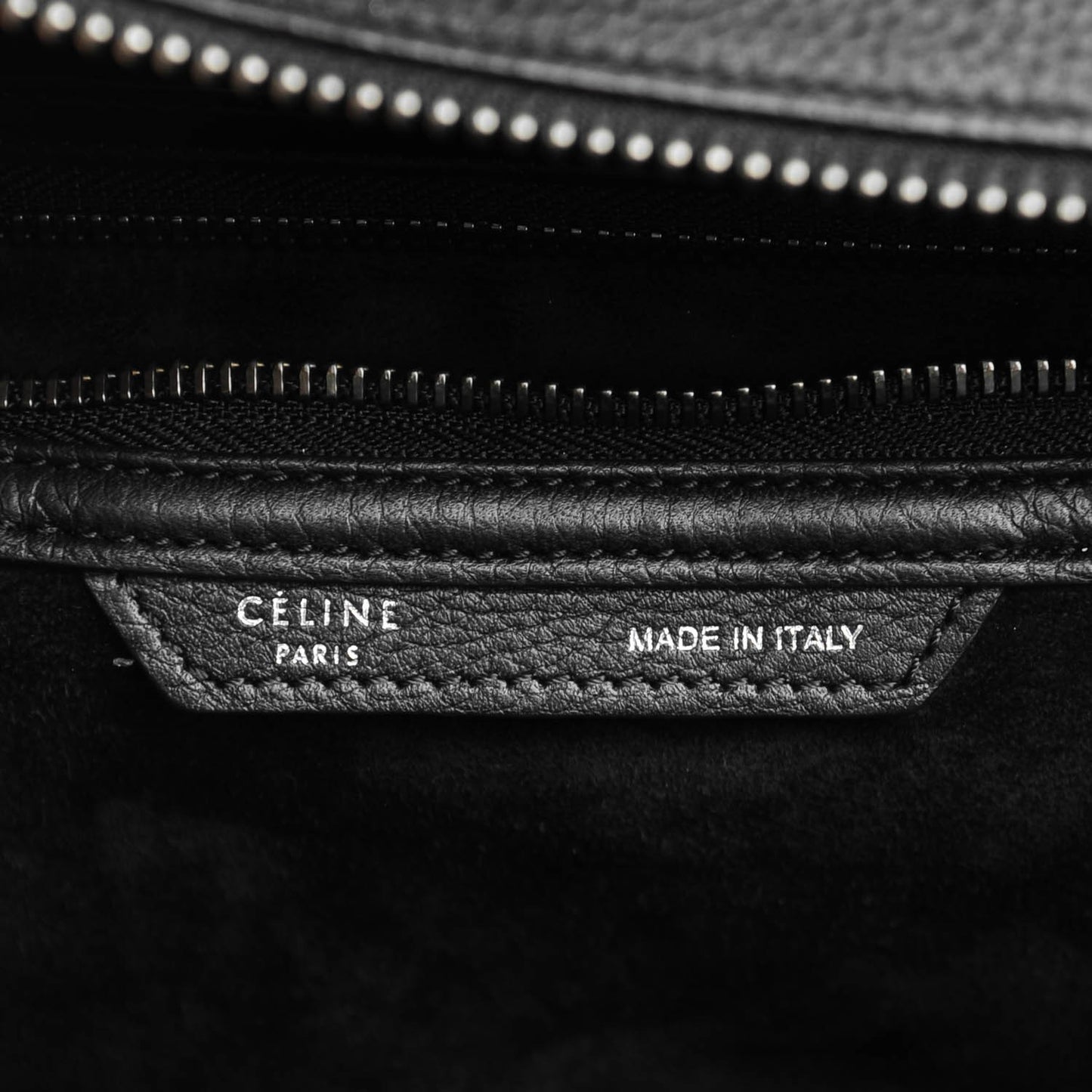 Drummed Calfskin Micro Luggage Black