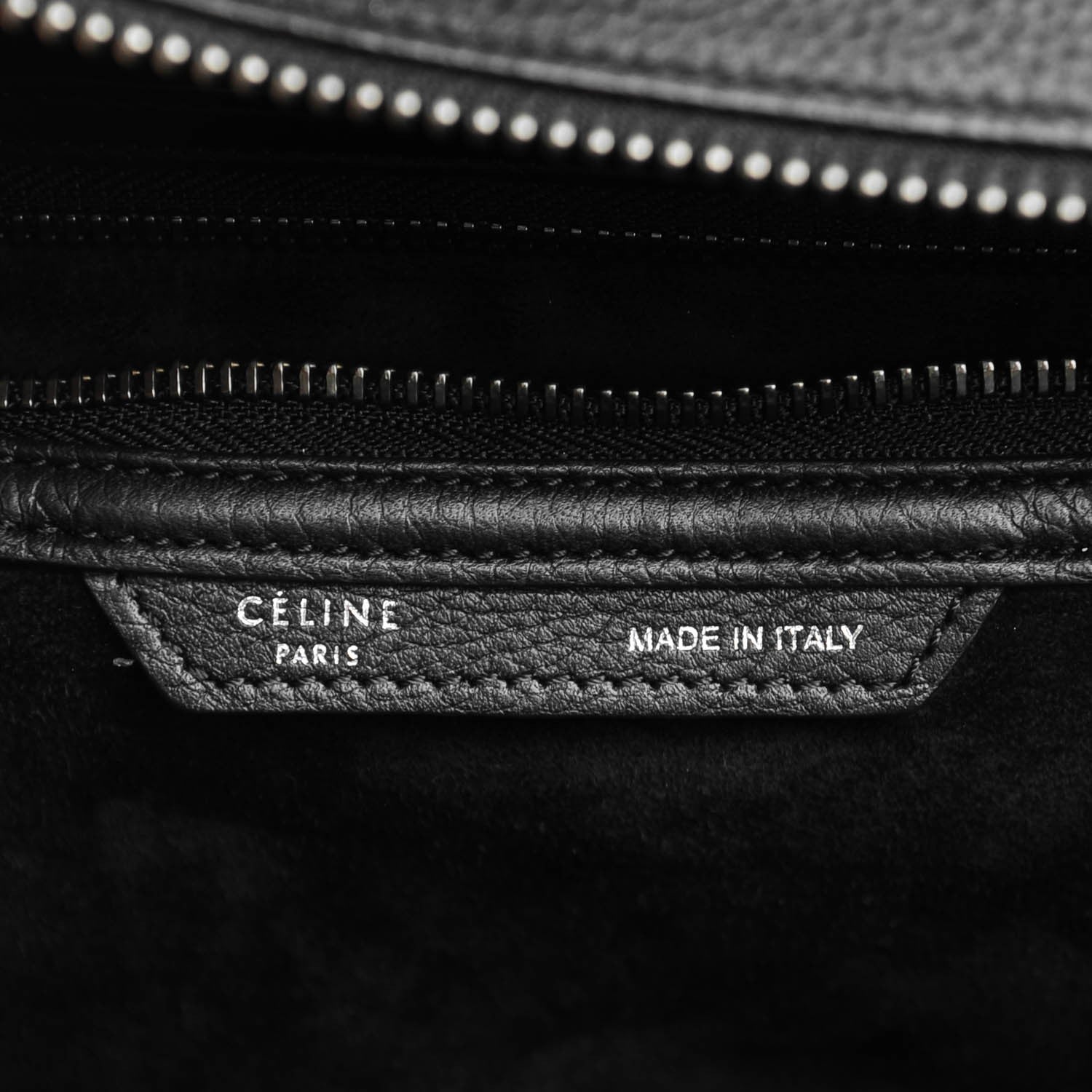 Celine Drummed Calfskin Micro Luggage Black 7 of 7