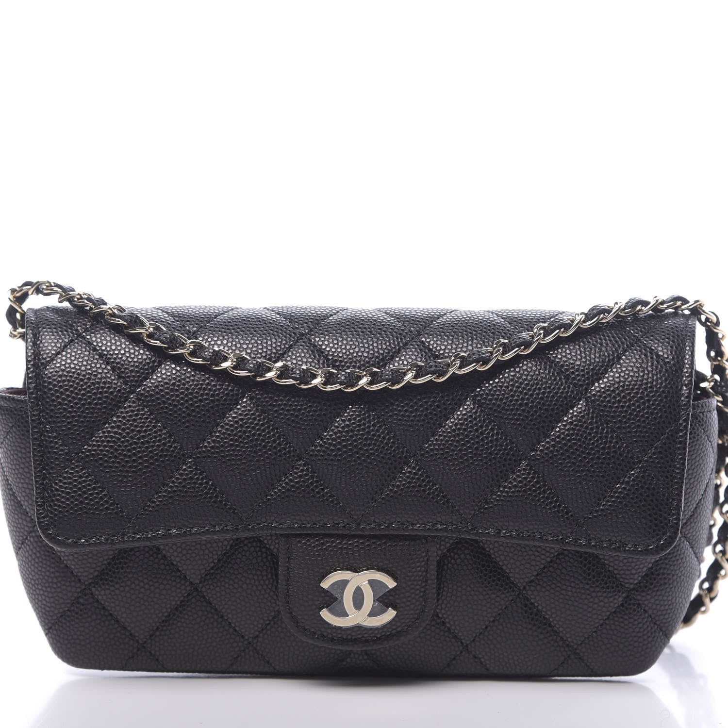 Chanel Caviar Quilted Glasses Case With Chain Black 11 of 12