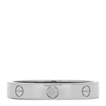 Cartier 18K White Gold 4mm LOVE Wedding Band Ring 64 10.75 3 of 4