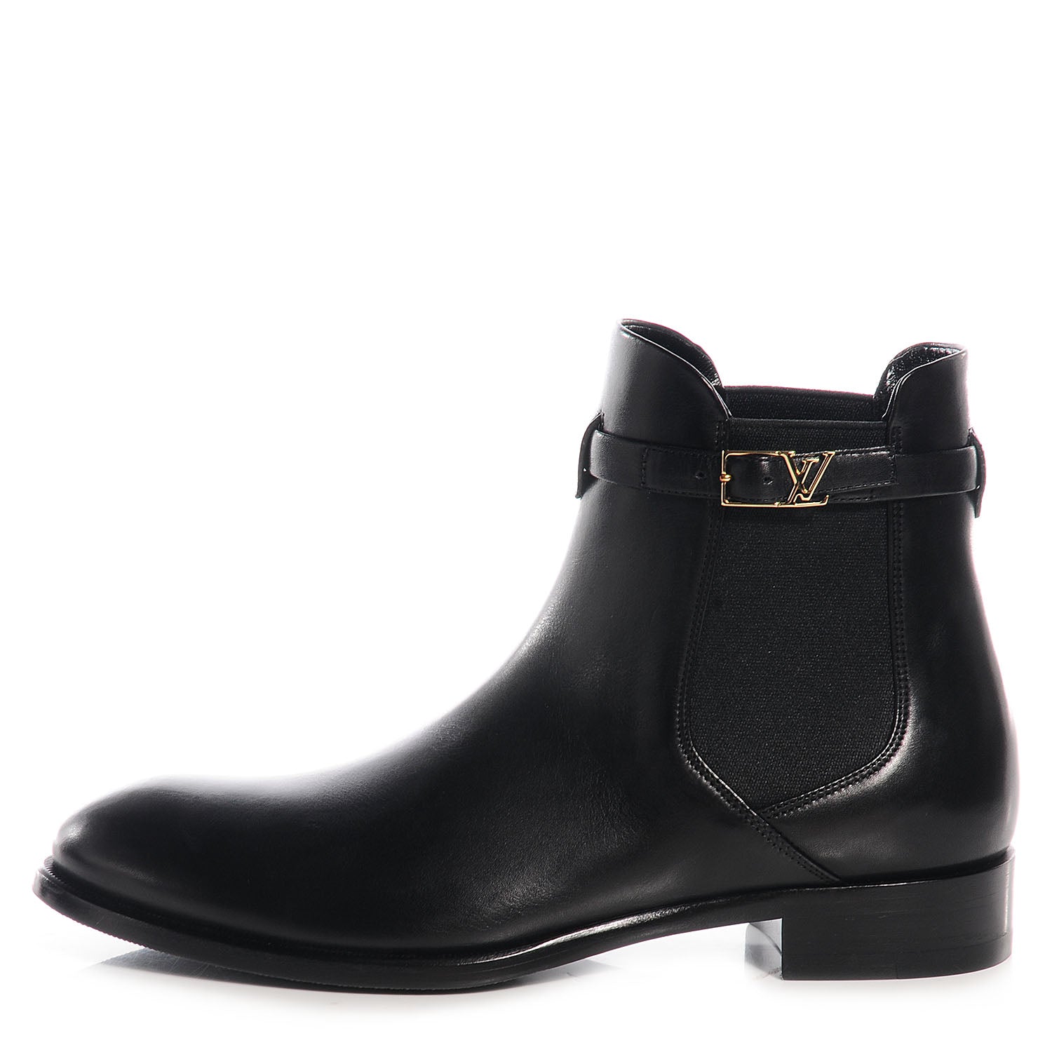 Louis Vuitton Leather Loyalty Flat Ankle Boots Black 37.5 1 of 8