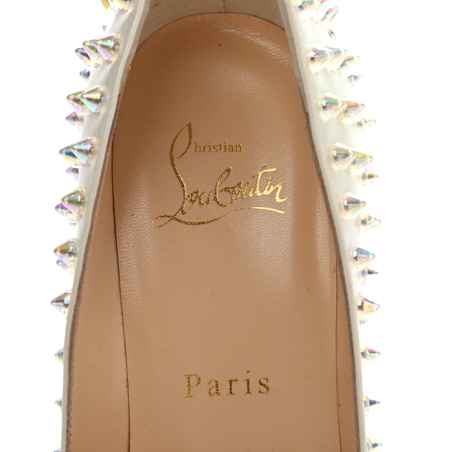 Patent Follies Spikes 100 Pumps 36.5 White