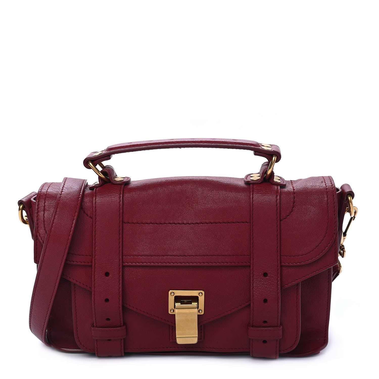 Proenza Schouler Lambskin Tiny PS1 Satchel Chianti 1 of 8