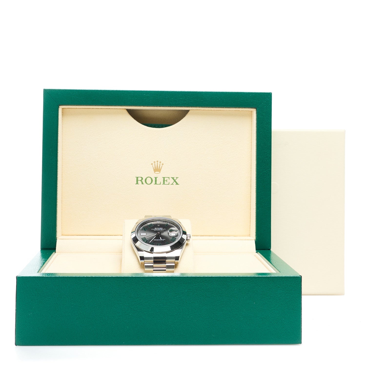Rolex Stainless Steel 41mm Oyster Perpetual Wimbledon Datejust Watch Slate 126300 5 of 5