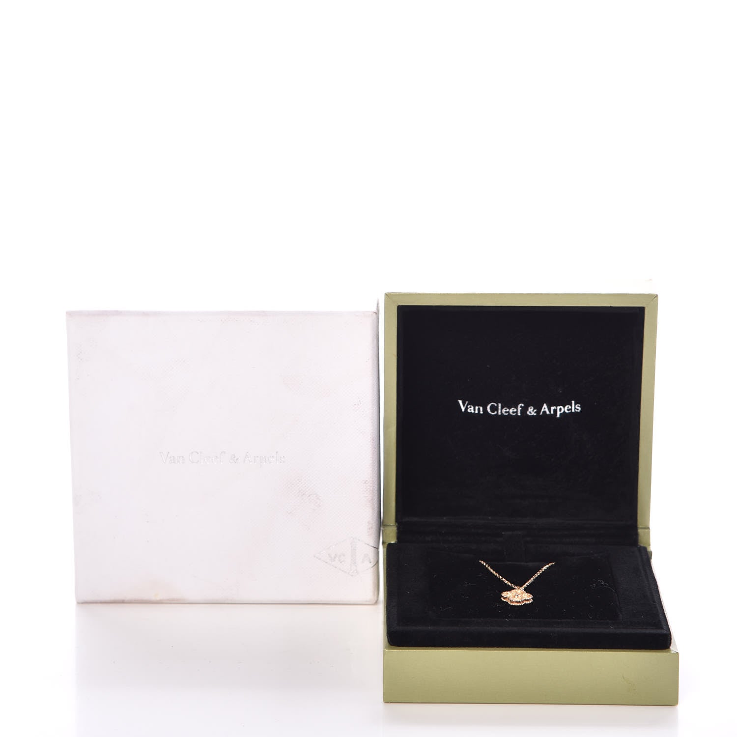 Van Cleef & Arpels 18K Rose Gold Sweet Alhambra Pendant Necklace 9 of 9