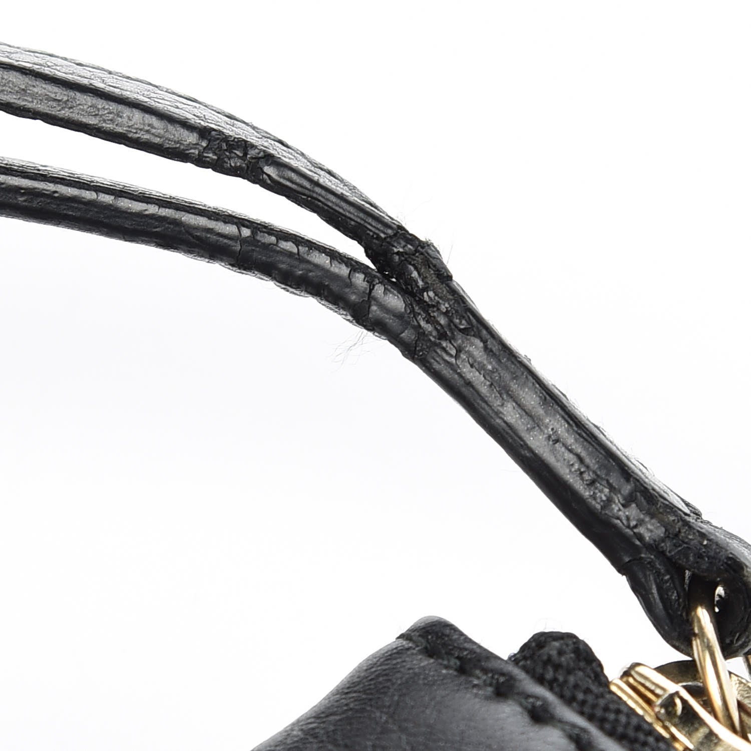 Gucci Pebbled Calfskin Soho Wristlet Black 12 of 13
