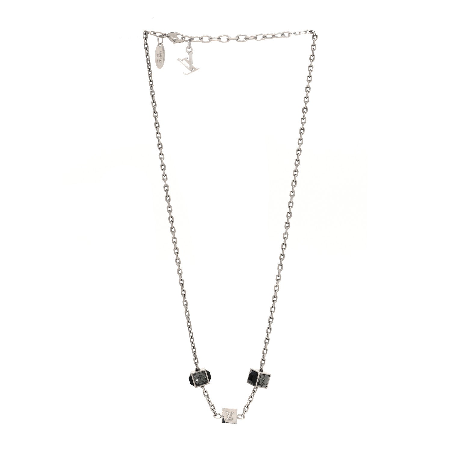 Louis Vuitton Swarovski Gamble Short Necklace Silver 3 of 6