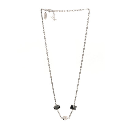 Louis Vuitton Swarovski Gamble Short Necklace Silver 3 of 6