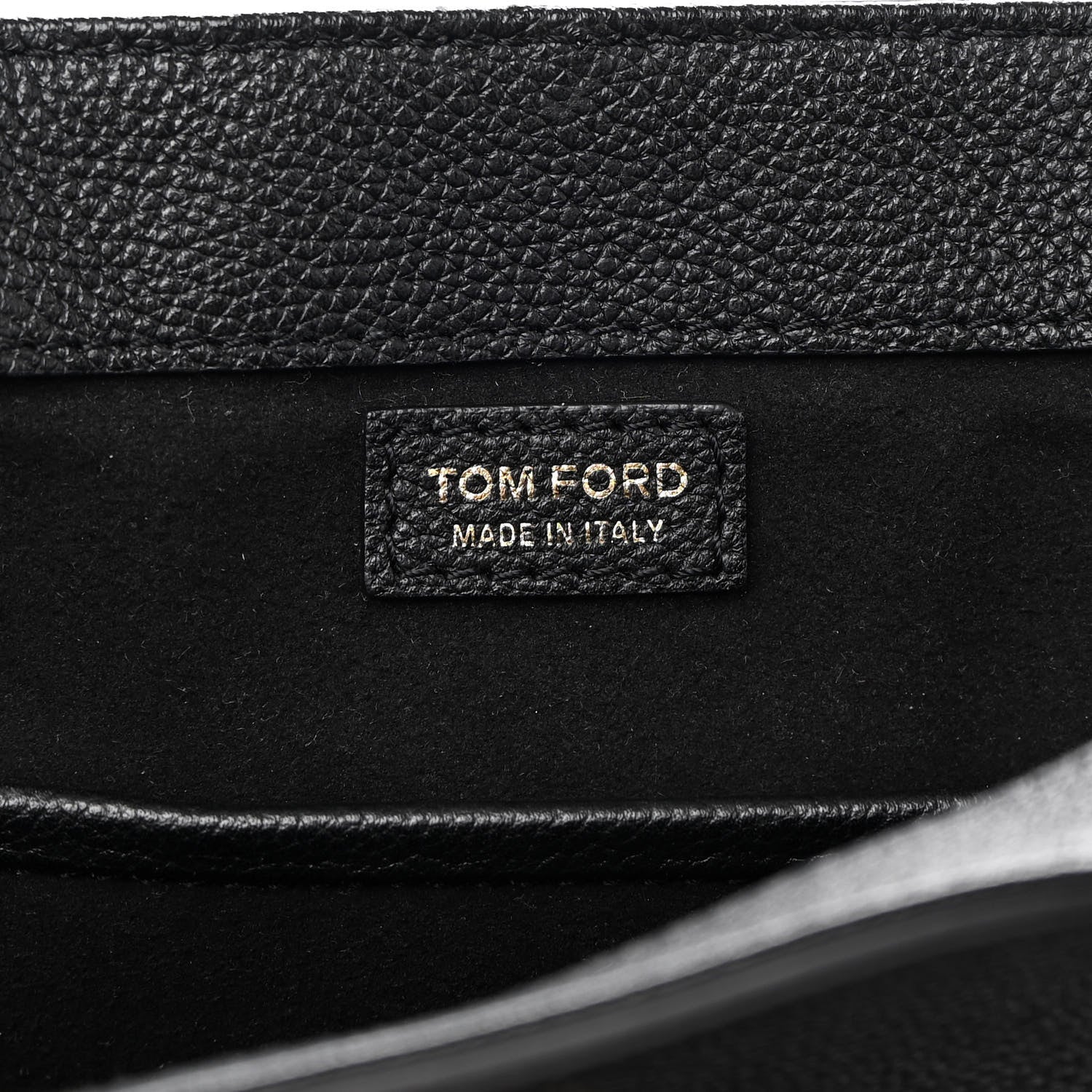 Tom Ford Grained Calfskin Mini TF East West Tote Black 6 of 15