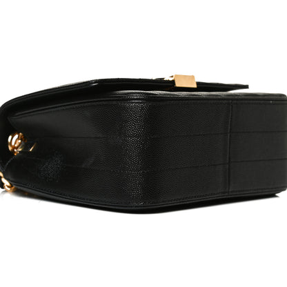 Saint Laurent Grain De Poudre Matelasse Monogram Medium Vicky Chain Bag Black 9 of 13