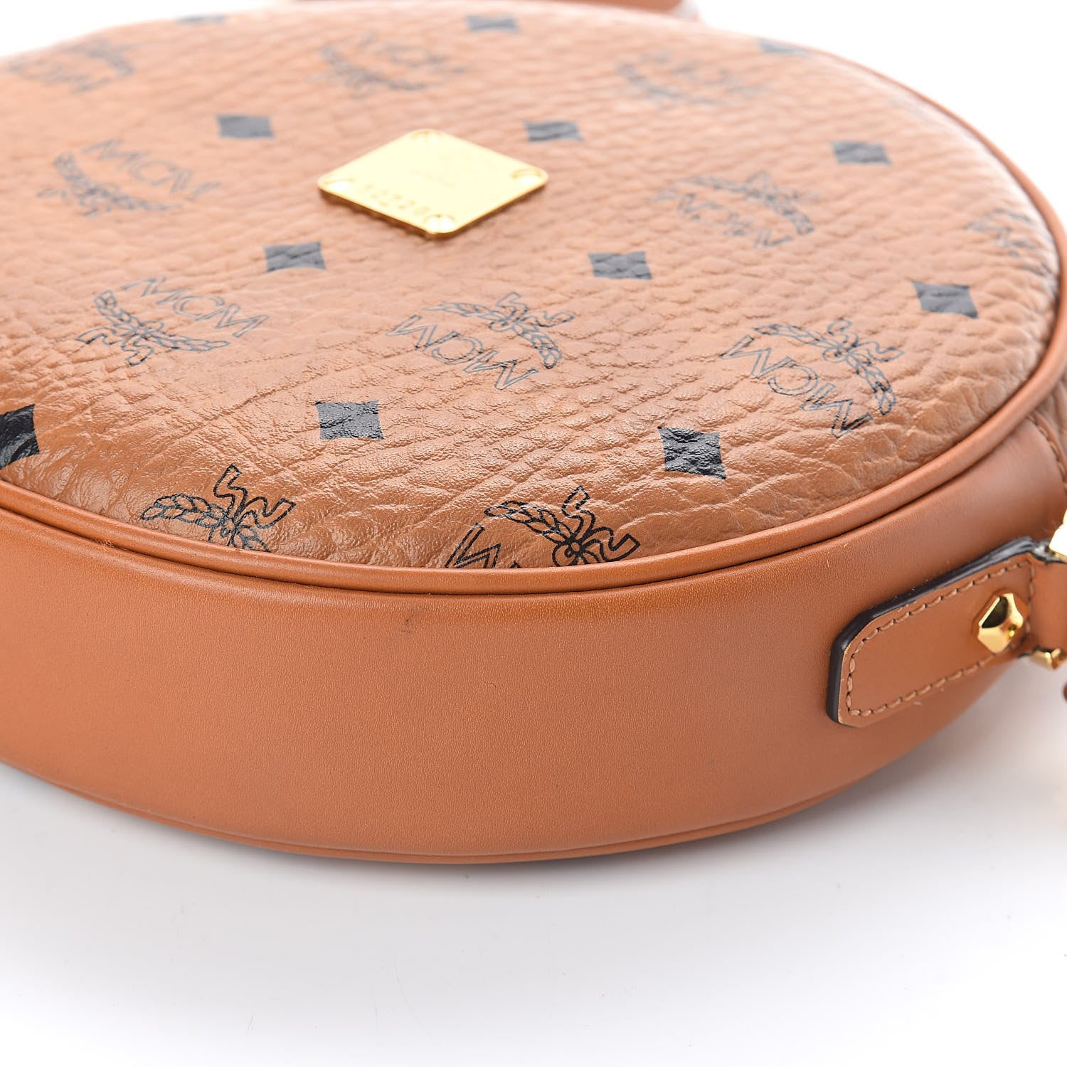 MCM Visetos Medium Heritage Tambourine Cognac 8 of 8