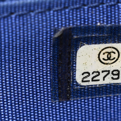 Chanel Lambskin Quilted Small Boy Zip Around Wallet Blue 8 of 14