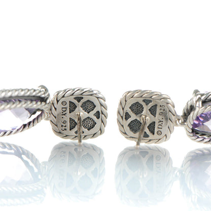 David Yurman Sterling Silver Lavender Amethyst 36mm Chatelaine Drop Earrings 3 of 4