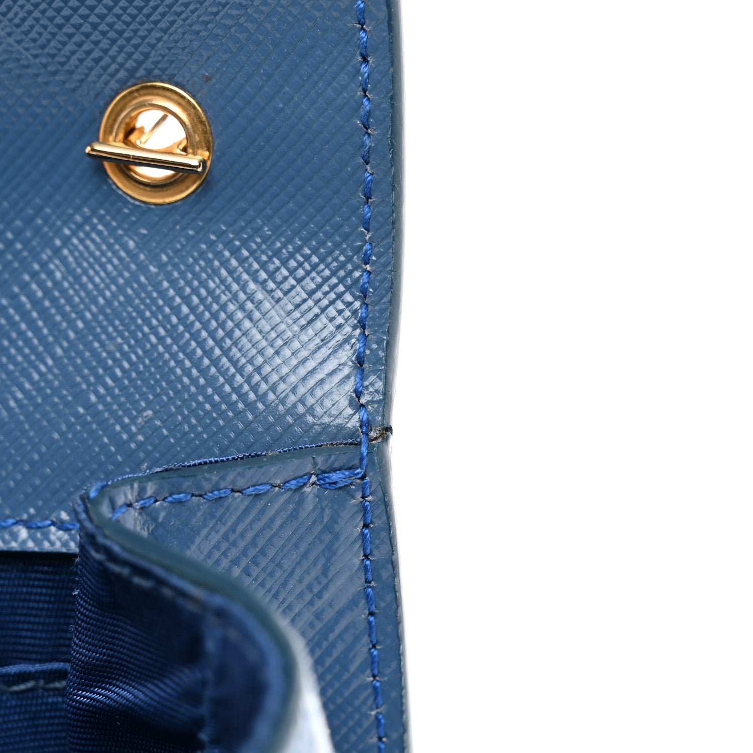 Salvatore Ferragamo Hammered Calfskin Mini Vara Bow Crossbody Bag Blue 11 of 11