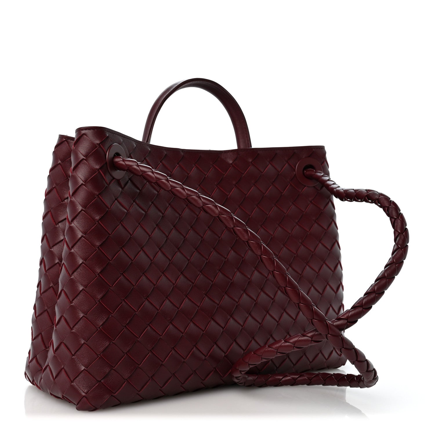Bottega Veneta Nappa Intrecciato Medium Andiamo Shoulder Bag Barolo 3 of 9