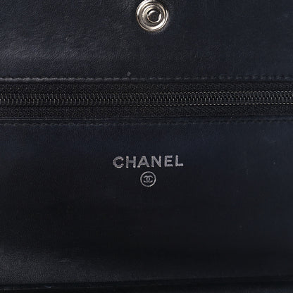 Chanel Velvet Quilted Boy Wallet On Chain WOC Black 7 of 14