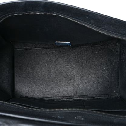 Celine Drummed Calfskin Suede Medium Trapeze Black 5 of 8