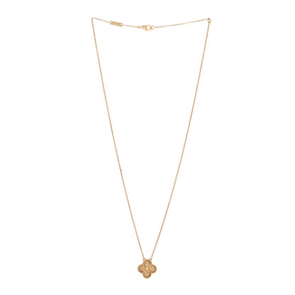 Van Cleef & Arpels 18K Yellow Gold Vintage Alhambra Pendant Necklace 3 of 4