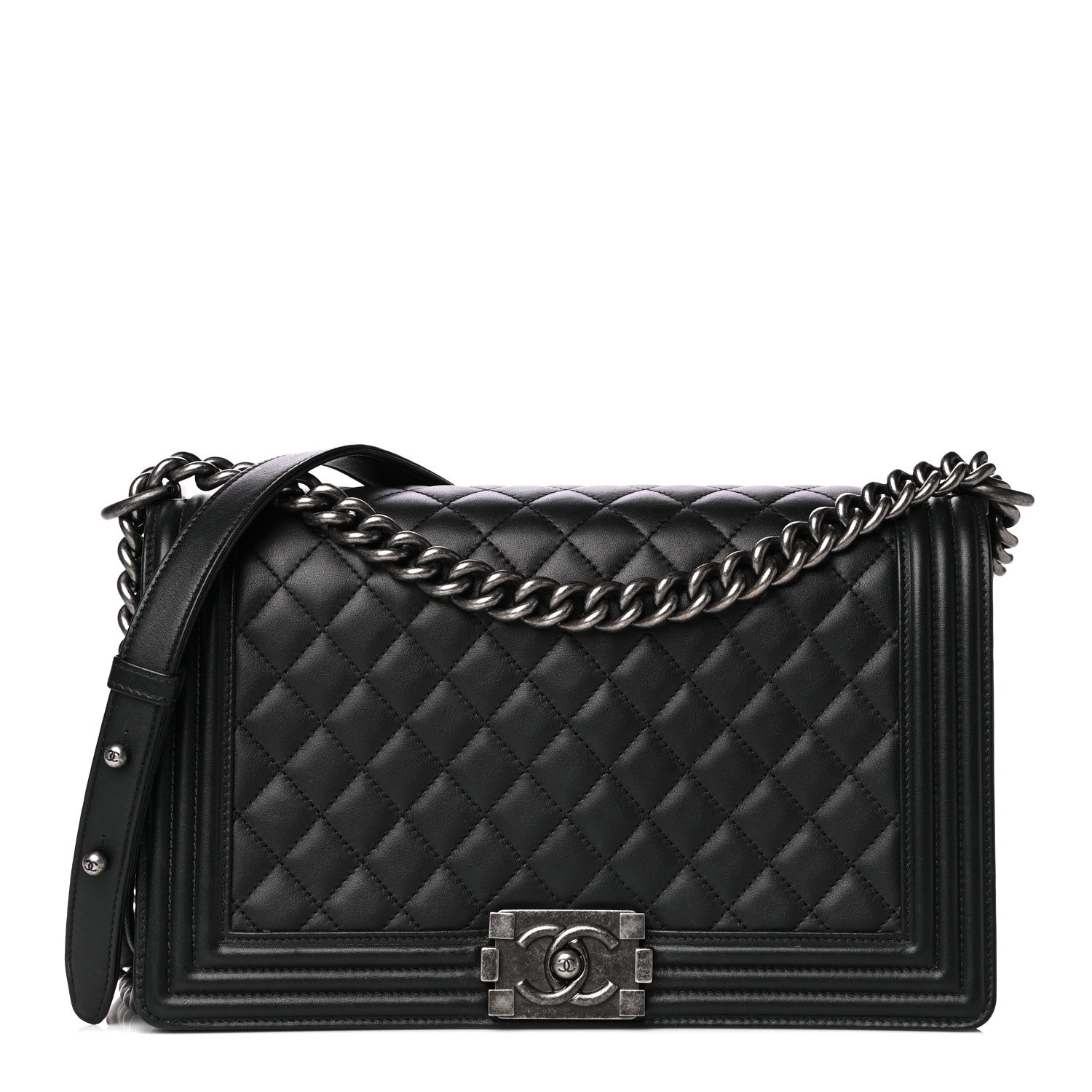 Chanel Calfskin Quilted New Medium Boy Flap Black 1 of 12