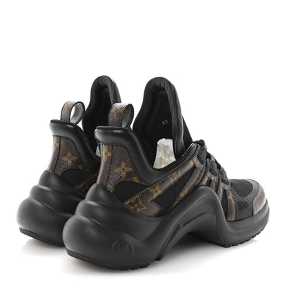 Louis Vuitton Calfskin Patent Monogram LV Archlight Sneakers 39 Black 5 of 10