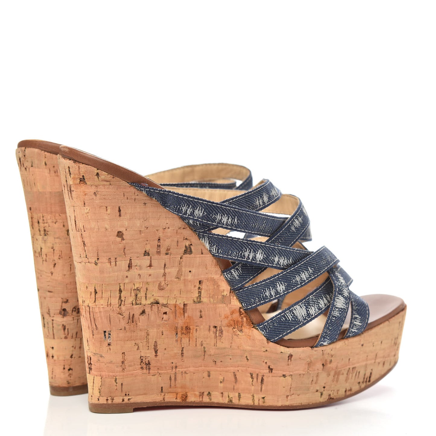 Ribbon Corniche 140 Sandals 40 Denim