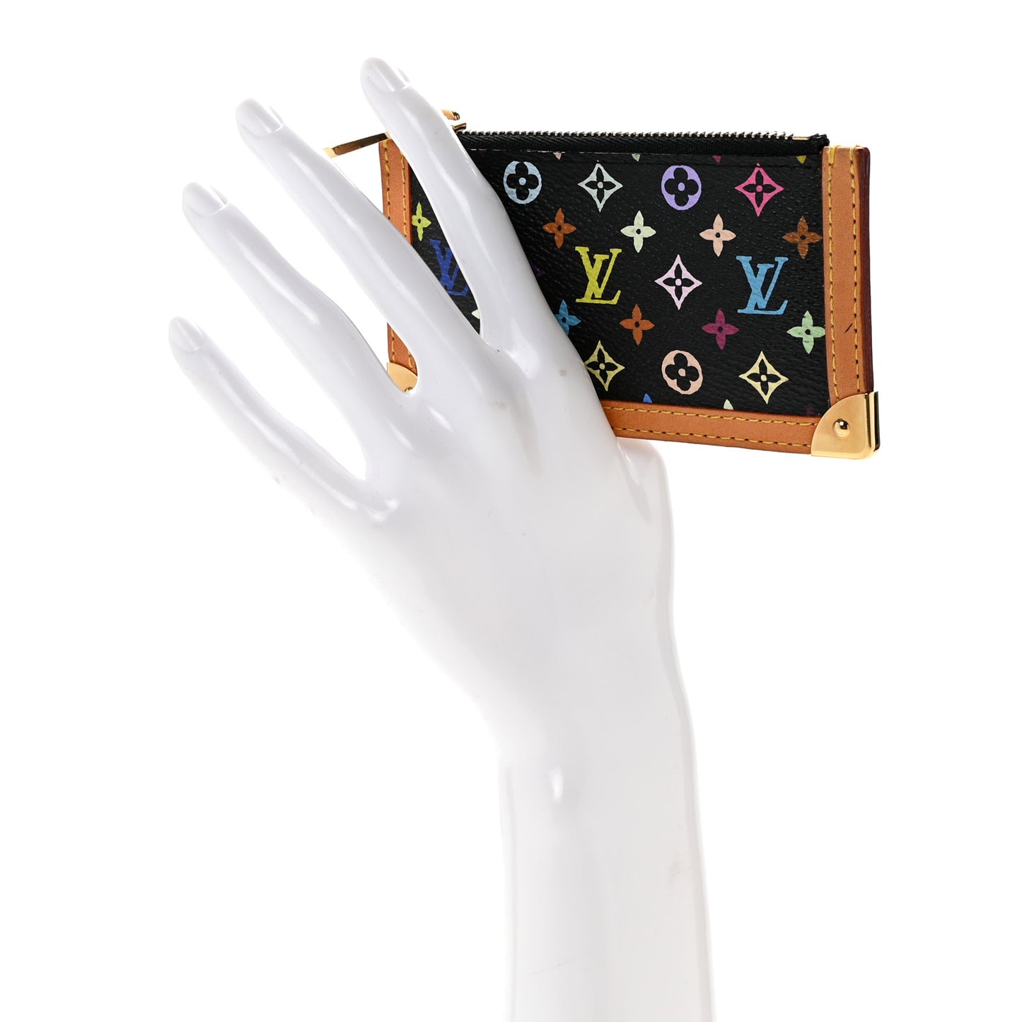 Monogram Multicolor Key Pouch Black