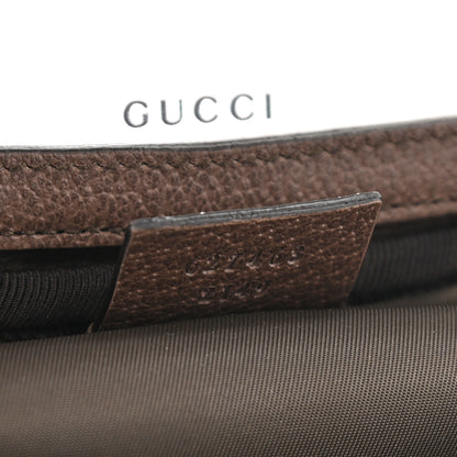 Gucci GG Supreme Monogram Textured Calfskin Web Ophidia Vanity Cosmetic Case Beige Ebony New Acero 7 of 8