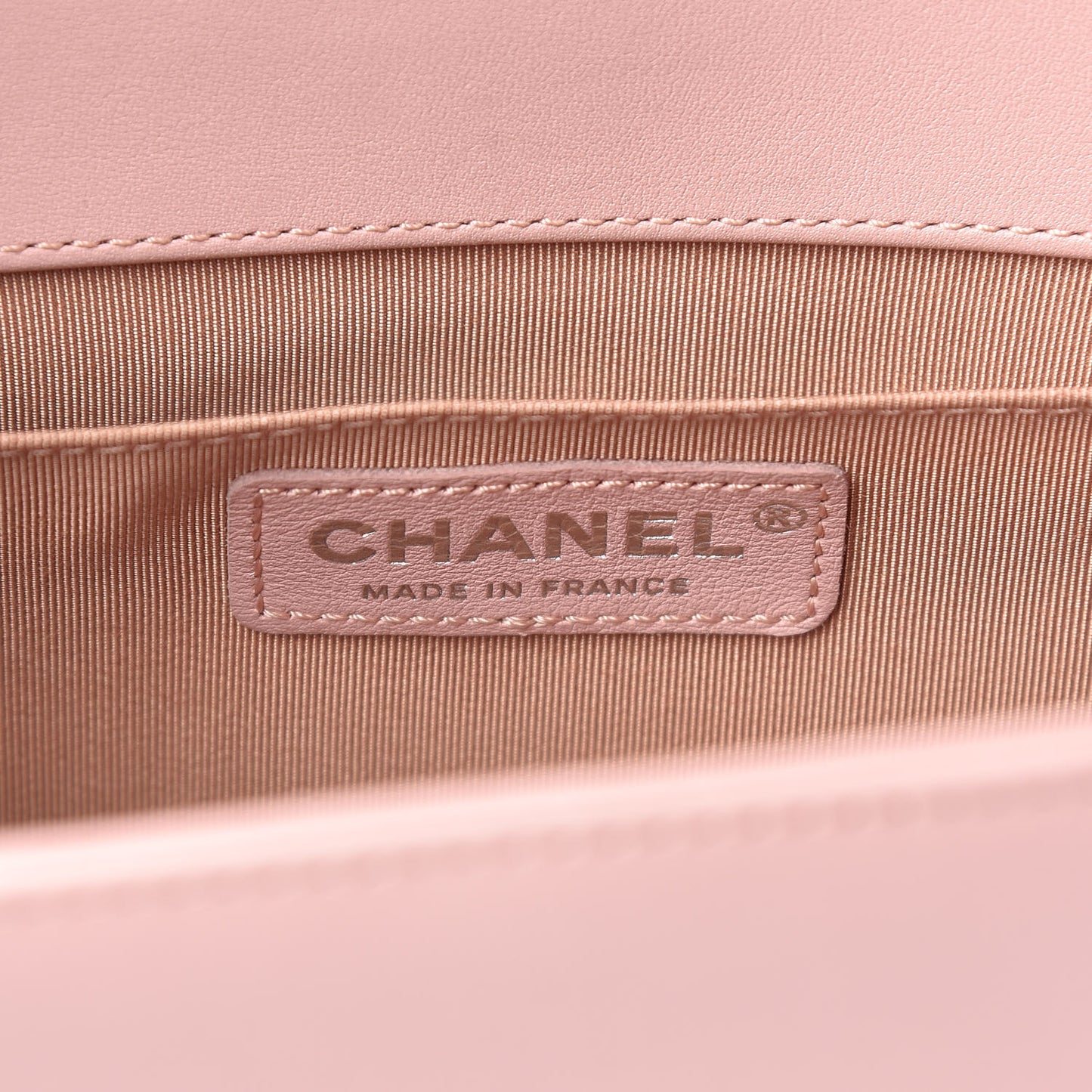 Calfskin Quilted Medium Boy Flap Light Pink