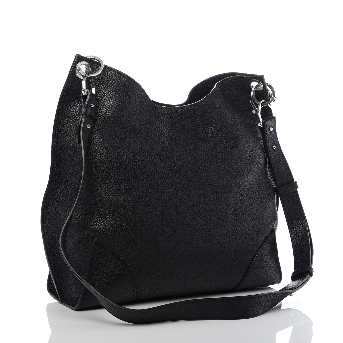 Pebbled Calfskin Legend Hobo Black