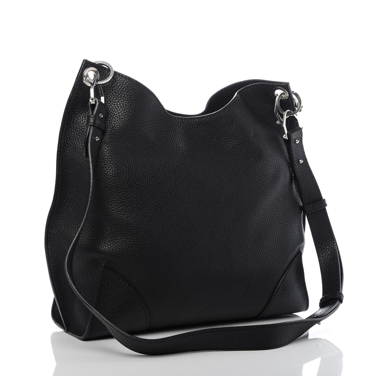 Alexander McQueen Pebbled Calfskin Legend Hobo Black 3 of 10