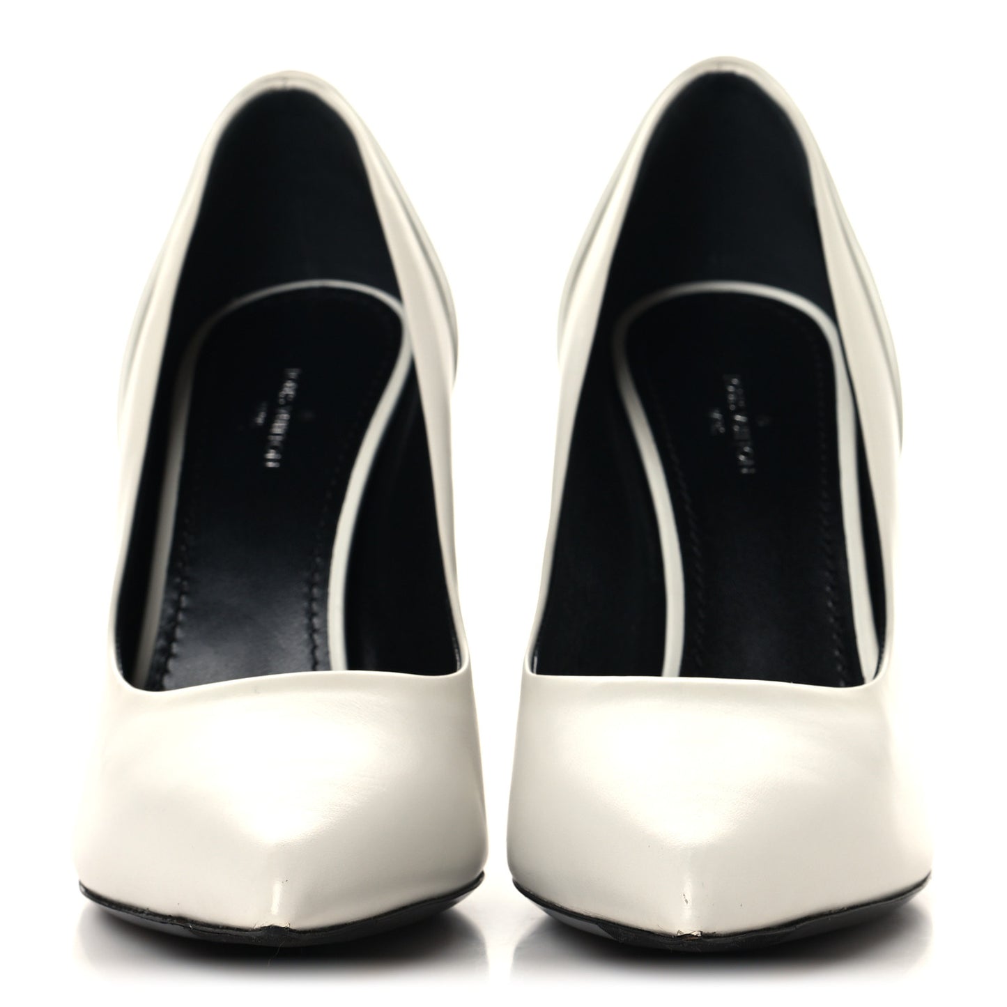 Calfskin Monogram Damier Tressage Matchmake Pumps 37.5 White