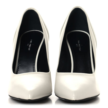 Louis Vuitton Calfskin Monogram Damier Tressage Matchmake Pumps 37.5 White 3 of 9